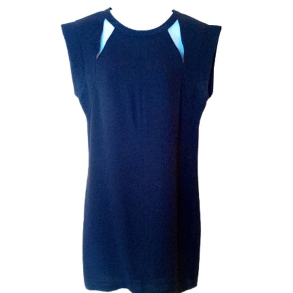BCBG  Little Black Dress with Mesh Inserts Size 6 - Picture 1 of 3